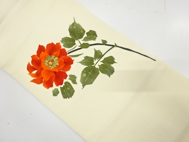 JAPANESE NAGOYA OBI / SHIOZE / FLOWER